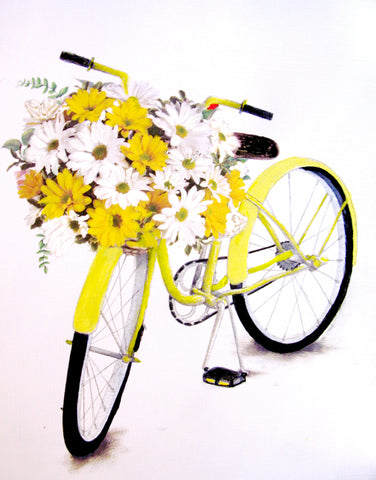 "Sunshine and Biking! PERFECT!", Original Native Canadian Painting