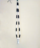 Men's Native Necklace With Bone, Stone & Glass Beads