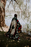 Multicolored Alpaca Wool Native Tribal Blanket