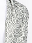 Infinity Loop Wool Knit Boho Scarf (White & Grey)