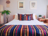 Native Inca Aztec Colorful  Decorative Throw Pillow, Tribal Pattern