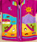 Girls Wool Knitted Sweater, Animal Jacket, Baby Cardigan