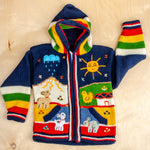 Girls Wool Knitted Sweater, Animal Jacket, Baby Cardigan