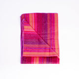 Cozy Alpaca Wool Baby Blanket, Traditionally Woven, in Pink Tones
