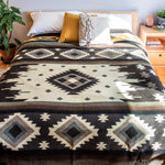 Reversible Alpaca Wool Woven Native Inca Tribal Blanket (Queen)