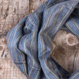 Grey & Blue Alpaca Wool Infinity Scarf