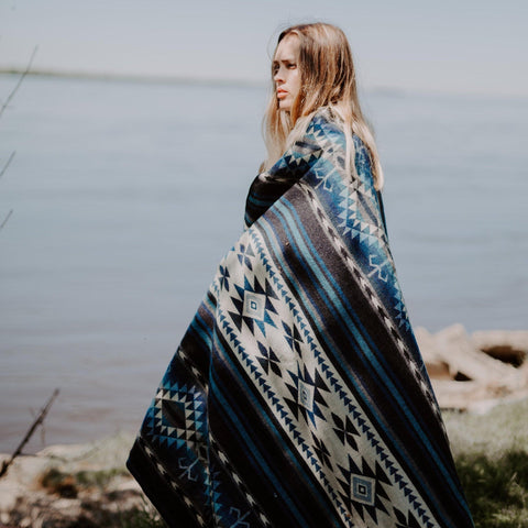 Native Tribal Alpaca Wool Woven Blanket