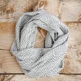 Alpaca Wool Grey Infinity Knitted Scarf