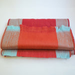 Chic Oversized Alpaca Wool Shawl / Wrap for Fall, Orange Tones