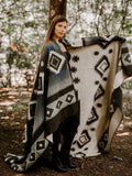 Inca Tribal Native Blanket, Warm Alpaca Wool (Queen)