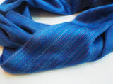 Royal Blue Alpaca Wool Infinity Scarf / Shawl