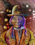 "Sitting Bull Spirit Orbs" Native Original Painting