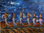 "Blue Star Night" Acrylic & Ink Native Painting