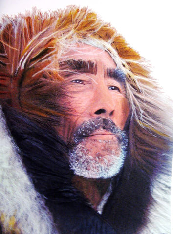 "Inuit Hunter - Provider to his People", Native Canadian Painting