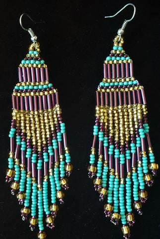 Mayan Indigenous Beaded Earrings