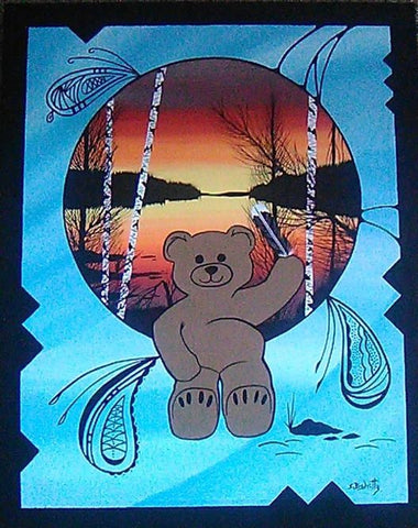 Medicine Bear, Native Canadian Painting