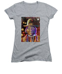 Sitting Bull Spirit Orbs, Native Artwork - Women's V-Neck