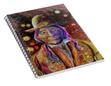 Sitting Bull Spirit Orbs, Native Artwork - Spiral Notebook