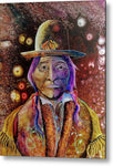Sitting Bull Spirit Orbs, Native Artwork - Metal Print
