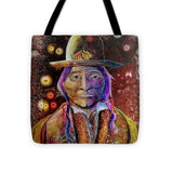 Sitting Bull Spirit Orbs, Native Artwork - Tote Bag