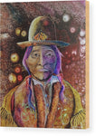 Sitting Bull Spirit Orbs, Native Artwork - Wood Print