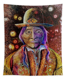 Sitting Bull Spirit Orbs, Native Artwork - Tapestry