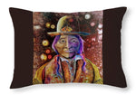 Sitting Bull Spirit Orbs, Native Artwork - Throw Pillow
